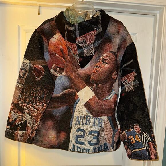MICHAEL JORDAN The GOAT Tapestry Design Pullover Hoodie Size XL New w/o Tag - Picture 9 of 13